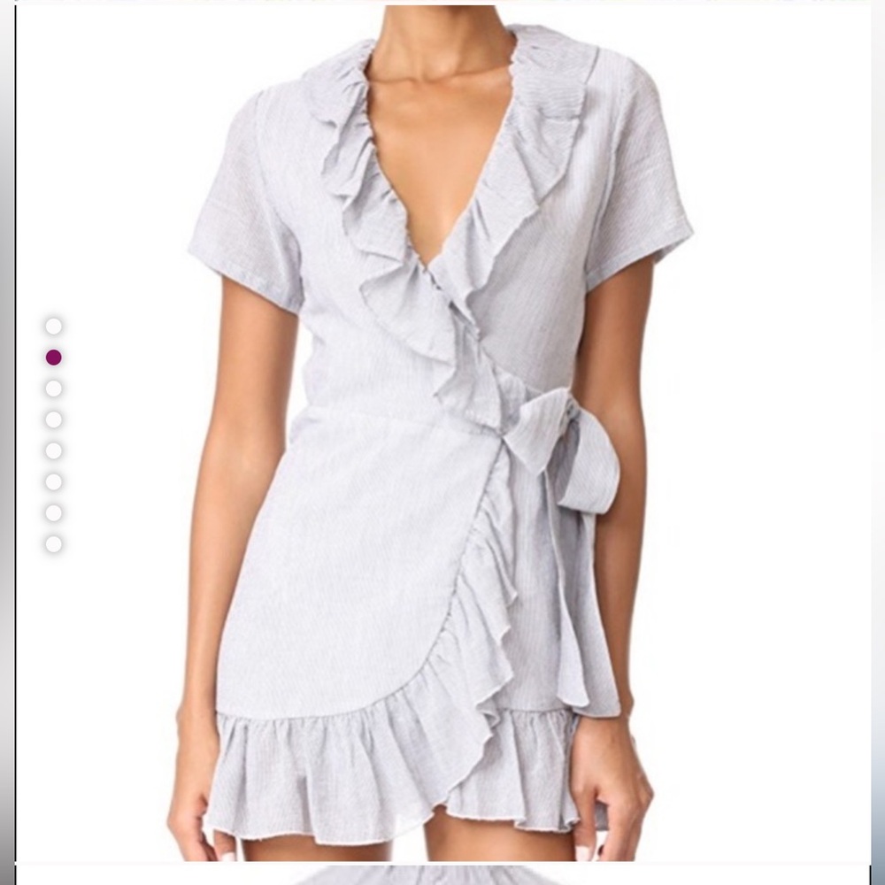 Sincerely Jules - Ruffle Wrap Dress in Light blue